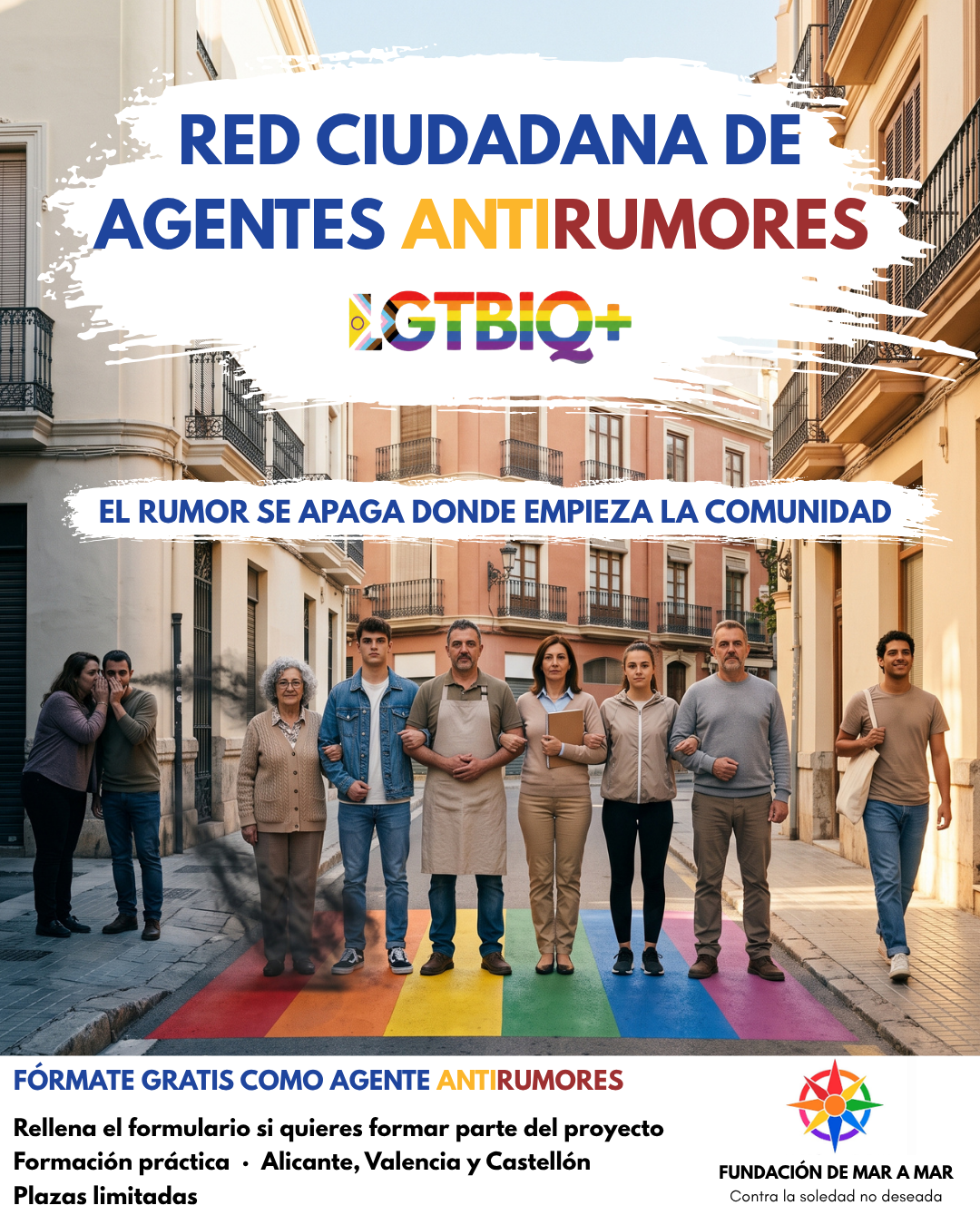 Lanzamos la Red de Agentes Antirumores LGTBIQ+ de la Comunitat Valenciana.