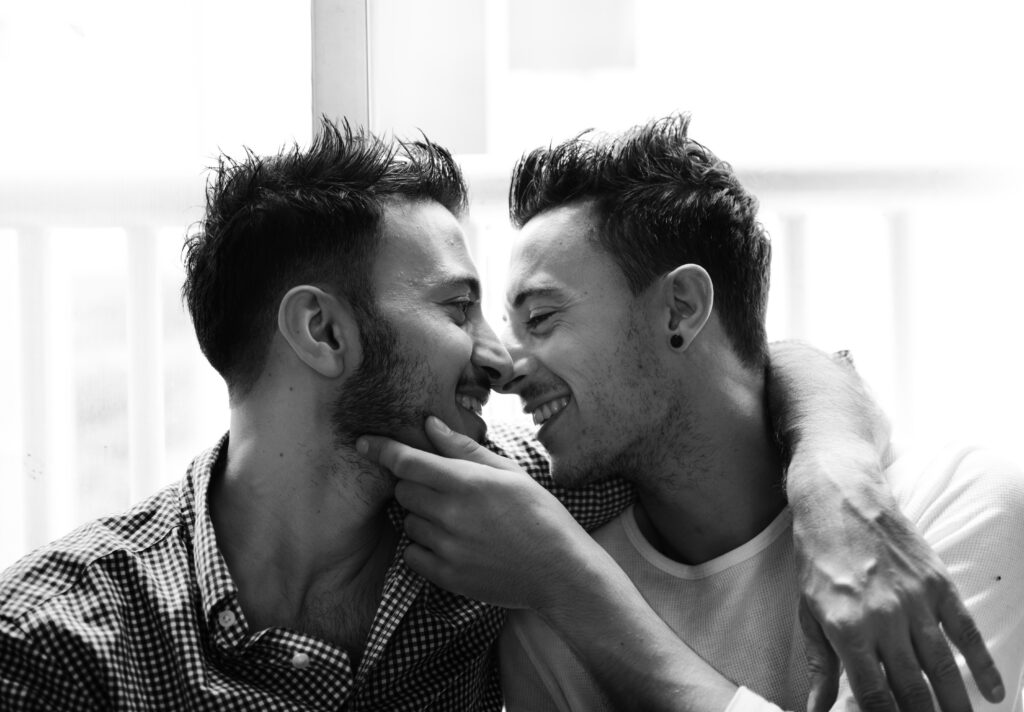 Gay Couple Love Home Concept